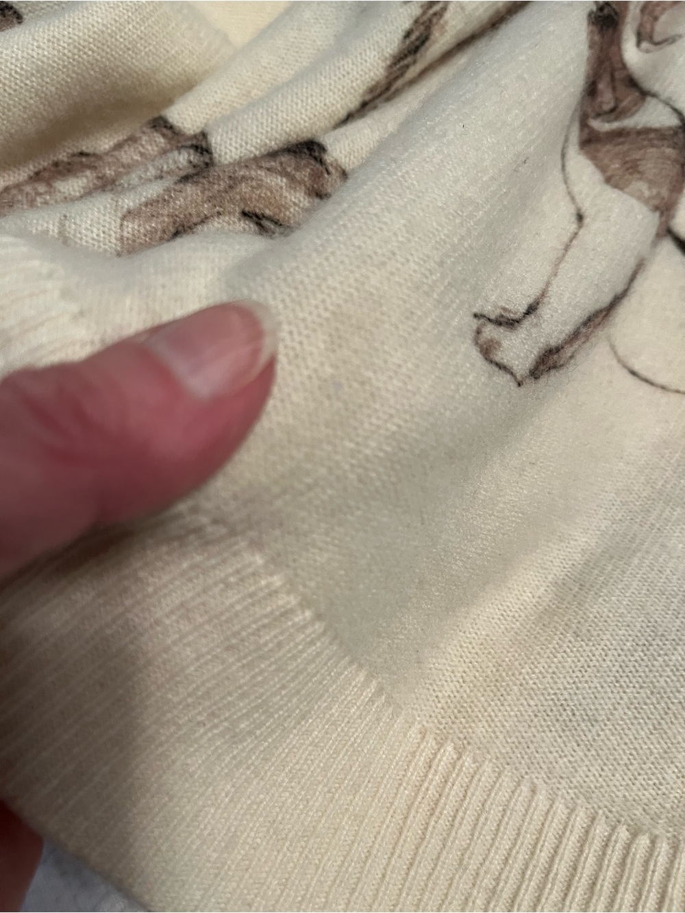 Anthropologie Pilcro Cashmere Dog Print Sweater - Picture 9 of 10
